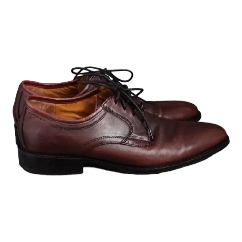 Johnston & Murphy men's Dress leather shoes Vero cuoio lace up leather sole 10M